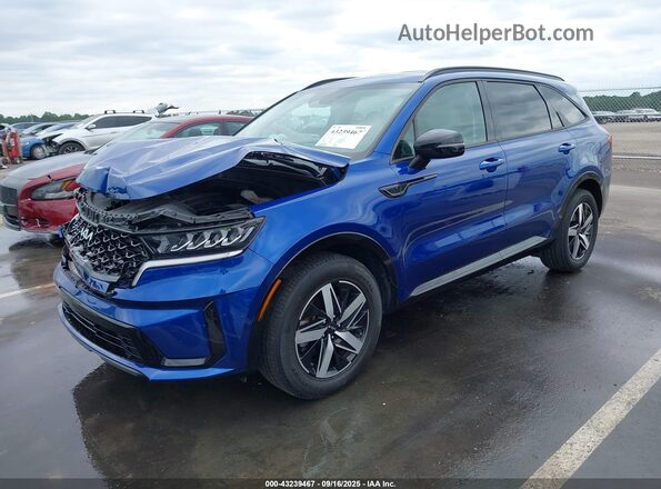 5XYRL4LC1NG155251 2022 KIA SORENTO Blue წინა მარცხენა ხედი სამი მეოთხედიდან