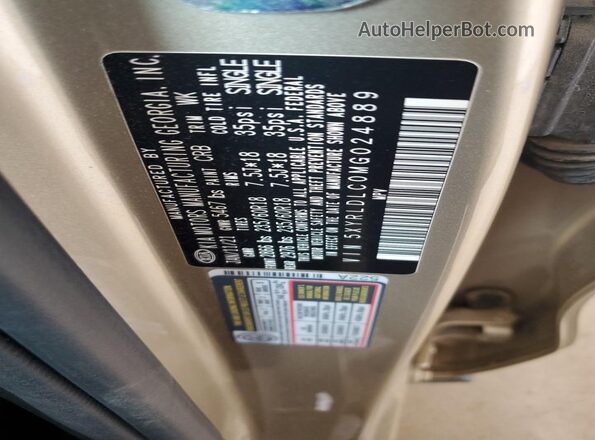 5XYRLDLC0MG024889 2021 KIA SORENTO Tan VIN sticker view