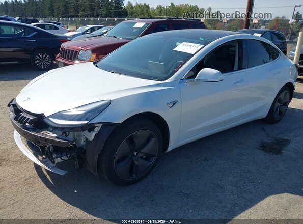 5YJ3E1EA7LF660287 2020 TESLA MODEL 3 White Առջևի ձախ երեք քառորդ տեսարան