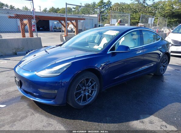 5YJ3E1EB0JF096570 2018 TESLA MODEL 3 Blue Առջևի ձախ երեք քառորդ տեսարան