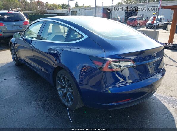 5YJ3E1EB0JF096570 2018 TESLA MODEL 3 Blue Հետևի ձախ