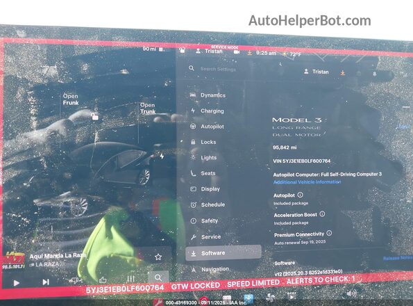 5YJ3E1EB0LF600764 2020 TESLA MODEL 3 Black Rear seats view