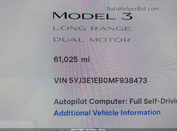 5YJ3E1EB0MF938473 2021 TESLA MODEL 3 Red 