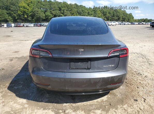 5YJ3E1EB1LF616374 2020 TESLA MODEL Gray Rear view