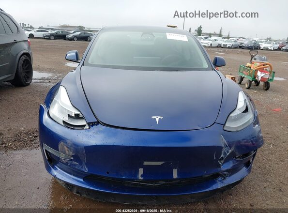 5YJ3E1EB1NF267512 2022 TESLA MODEL 3 Blue Вид щитка приладів