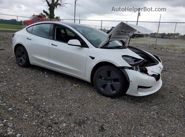 5YJ3E1EB2MF079855 2021 TESLA MODEL White Передня права чверть