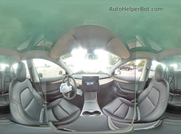 5YJ3E1EB2MF079855 2021 TESLA MODEL White Вид наклейки з VIN-кодом