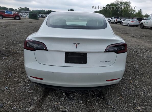 5YJ3E1EB2MF079855 2021 TESLA MODEL White Вид ззаду