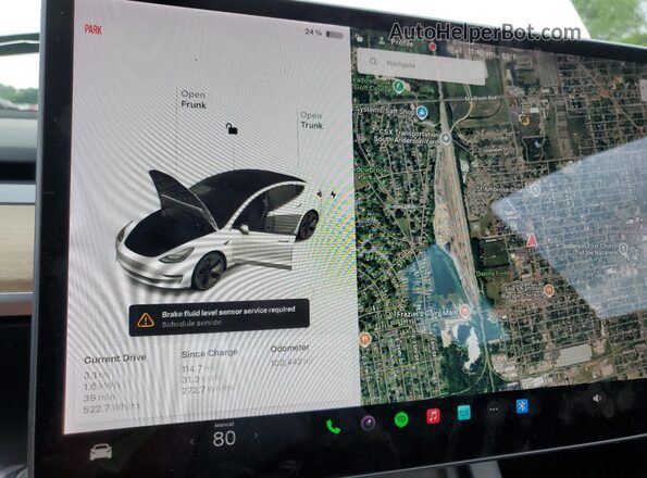 5YJ3E1EB2MF079855 2021 TESLA MODEL White Вид щитка приладів