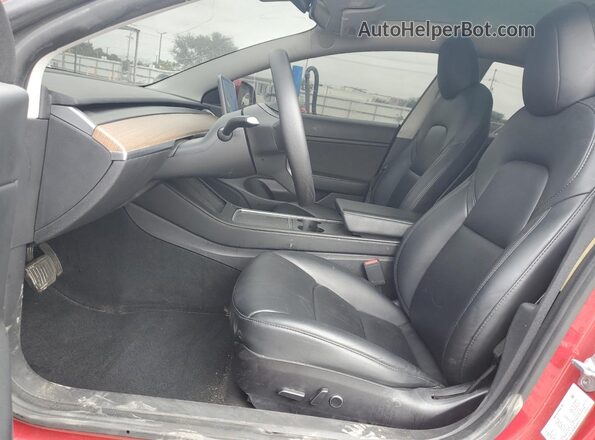 5YJ3E1EB2MF849276 2021 TESLA MODEL Red Front interior view