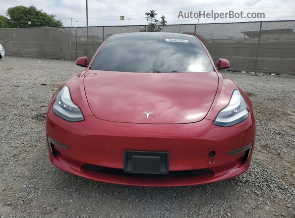 5YJ3E1EB2MF849276 2021 TESLA MODEL Red Front view