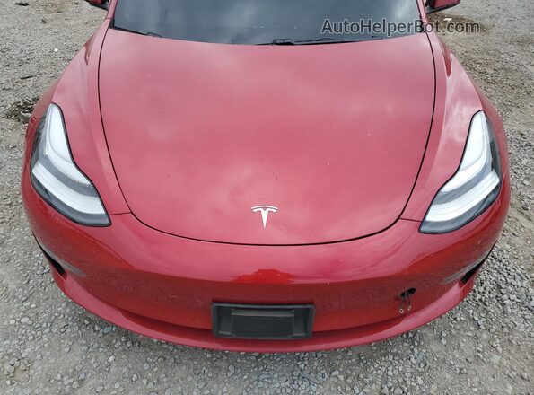 5YJ3E1EB2MF849276 2021 TESLA MODEL Red Rear interior view