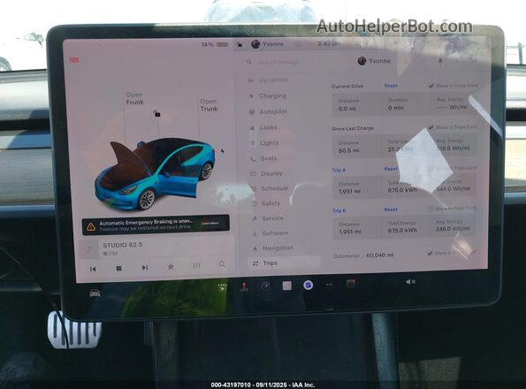 5YJ3E1EB2MF870662 2021 TESLA MODEL 3 White Հետևի նստատեղերի տեսք