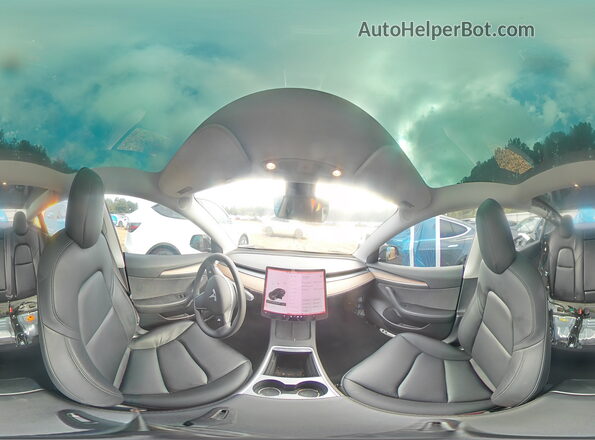 5YJ3E1EB2MF989988 2021 TESLA MODEL Black Widok wnętrza 360 stopni