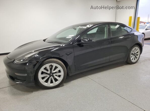 5YJ3E1EB2NF304891 2022 TESLA MODEL Black 