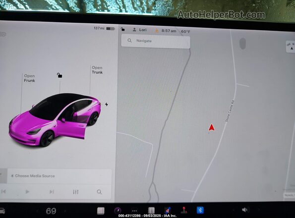 5YJ3E1EB3LF619437 2020 TESLA MODEL 3 Белый 
