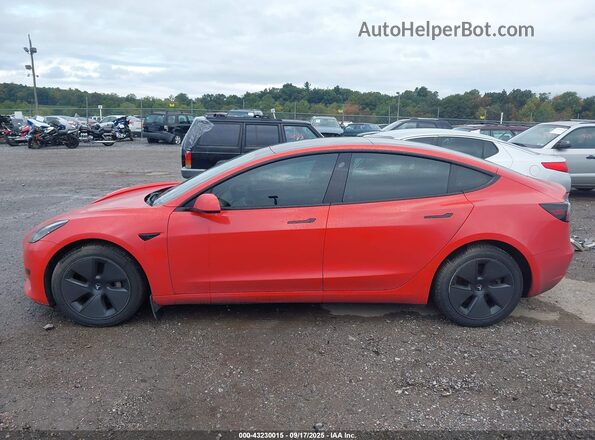 5YJ3E1EB4MF015011 2021 TESLA MODEL 3 Red Սալոնի 360 աստիճան տեսք