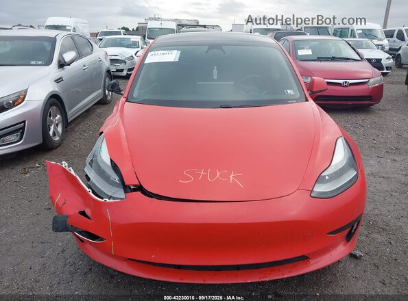 5YJ3E1EB4MF015011 2021 TESLA MODEL 3 Red Հետևի տեսք