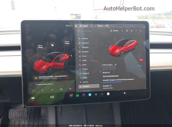 5YJ3E1EB4MF015011 2021 TESLA MODEL 3 Red 
