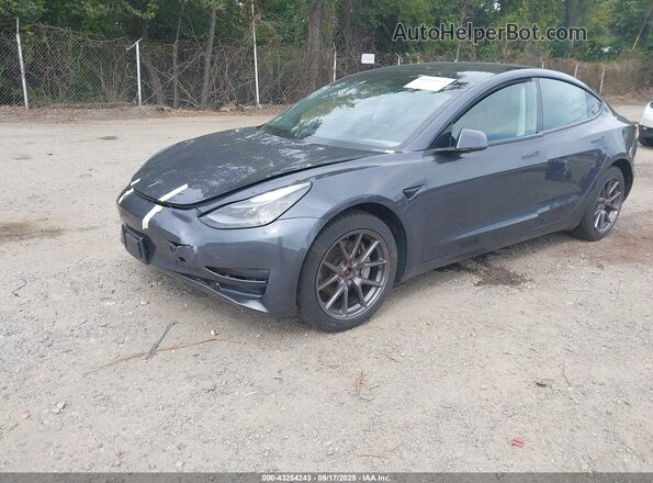5YJ3E1EB6MF988097 2021 TESLA MODEL 3 Gray Առջևի ձախ երեք քառորդ տեսարան