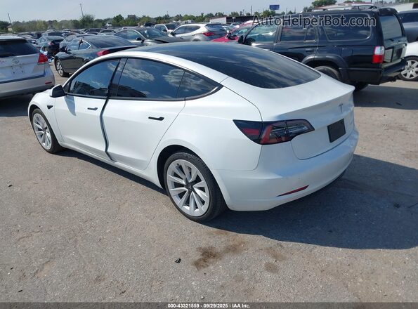 5YJ3E1EB6NF364978 2022 TESLA MODEL 3 White უკანა მარცხენა