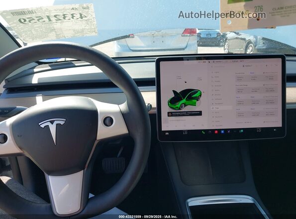 5YJ3E1EB6NF364978 2022 TESLA MODEL 3 White უკანა სავარძლების ხედი