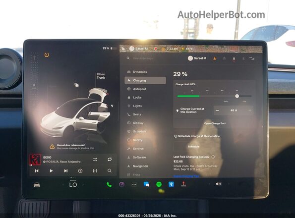 5YJ3E1EB6SF887705 2025 TESLA MODEL 3 White 