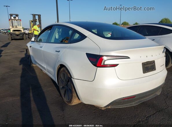 5YJ3E1EB6SF887705 2025 TESLA MODEL 3 White Trasero izquierdo