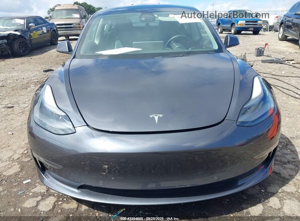 5YJ3E1EB7NF246566 2022 TESLA MODEL 3 Gray უკანა სალონის ხედი