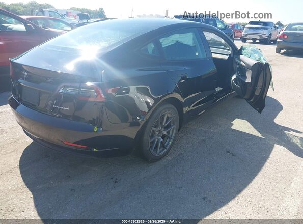 5YJ3E1EB7NF323369 2022 TESLA MODEL 3 Black Задня права чверть