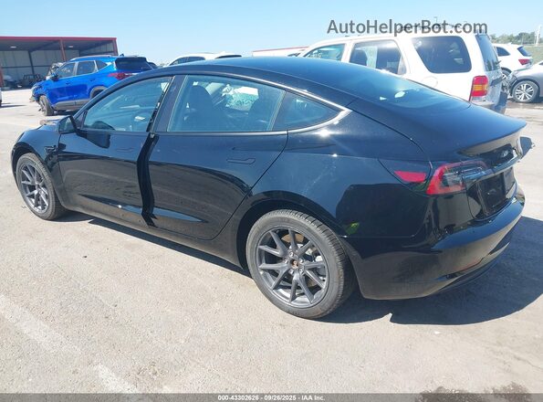 5YJ3E1EB7NF323369 2022 TESLA MODEL 3 Black Задня ліва чверть
