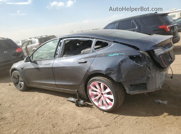 5YJ3E1EB8MF869290 2021 TESLA MODEL Gray უკანა მარცხენა