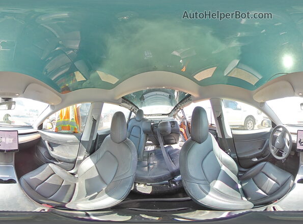 5YJ3E1EB8MF869290 2021 TESLA MODEL Gray VIN კოდის სტიკერის ხედი
