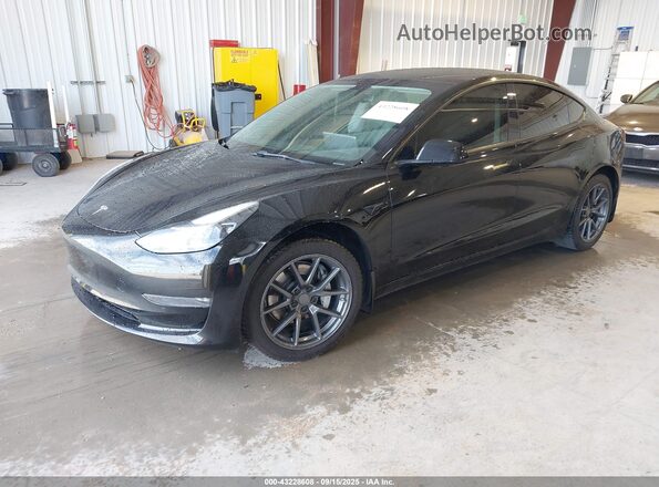 5YJ3E1EB9MF090545 2021 TESLA MODEL 3 Black Առջևի ձախ երեք քառորդ տեսարան