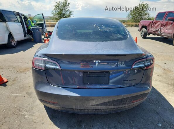 5YJ3E1EB9NF243569 2022 TESLA MODEL Gray Vista trasera