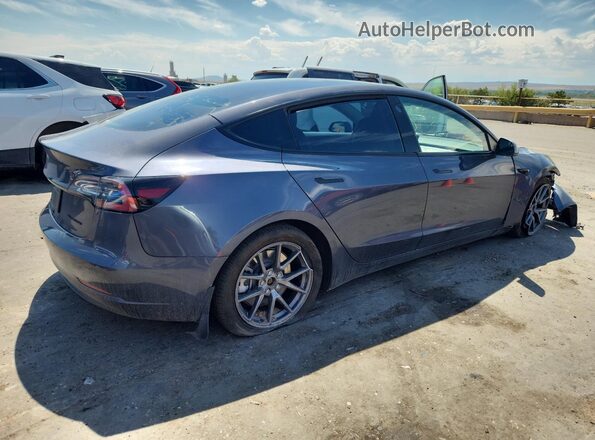 5YJ3E1EB9NF243569 2022 TESLA MODEL Gray Trasero derecho