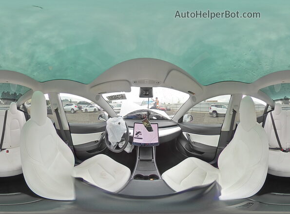 5YJ3E1EBXLF720247 2020 TESLA MODEL White Widok naklejki z numerem VIN