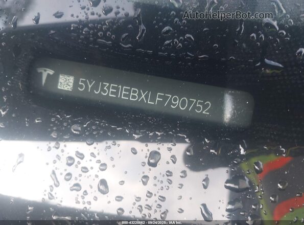 5YJ3E1EBXLF790752 2020 TESLA MODEL 3 White 