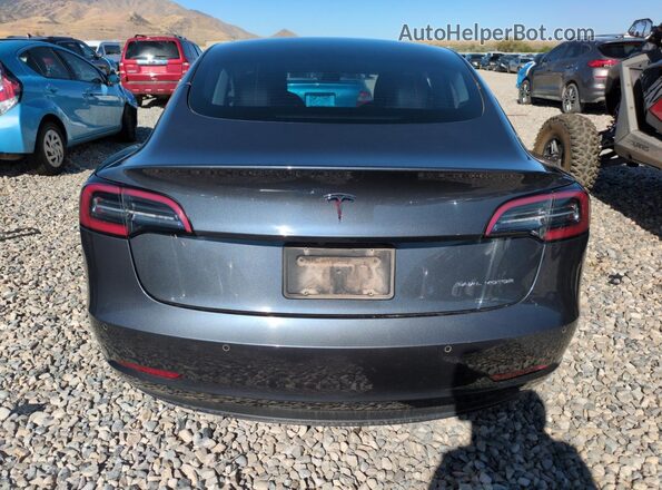 5YJ3E1EBXMF878332 2021 TESLA MODEL Charcoal Vista trasera