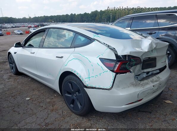 5YJ3E1EBXNF192681 2022 TESLA MODEL 3 White Вид спереду