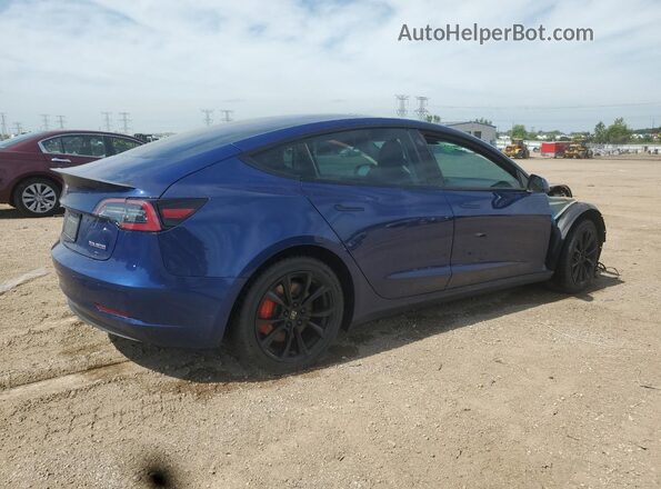 5YJ3E1EC0MF055076 2021 TESLA MODEL Blue Հետևի աջ