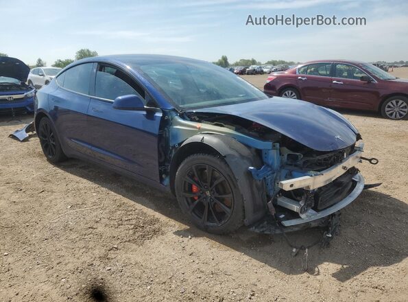 5YJ3E1EC0MF055076 2021 TESLA MODEL Blue Առջևի աջ