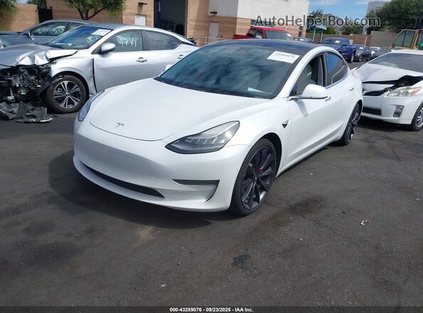 5YJ3E1EC1LF784668 2020 TESLA MODEL 3 White Առջևի ձախ երեք քառորդ տեսարան