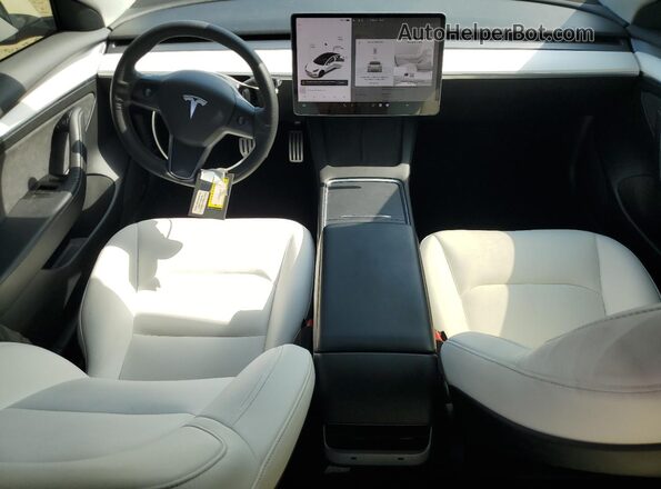 5YJ3E1EC1NF110118 2022 TESLA MODEL Белый Вид панели приборов