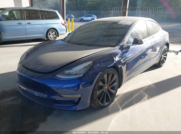 5YJ3E1EC3LF641141 2020 TESLA MODEL 3 Blue Front left