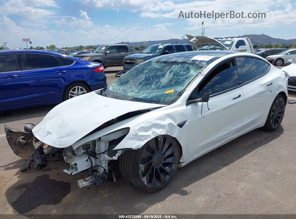 5YJ3E1EC4NF349159 2022 TESLA MODEL 3 White Front left