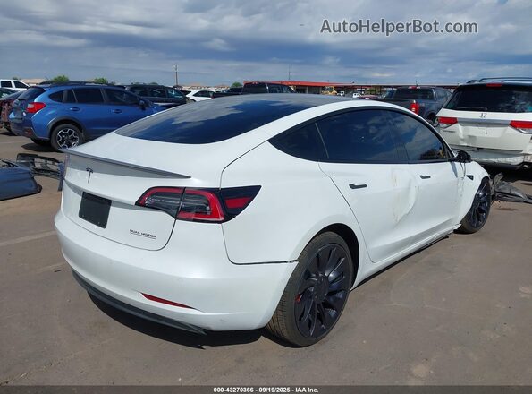 5YJ3E1EC4NF349159 2022 TESLA MODEL 3 White Rear right