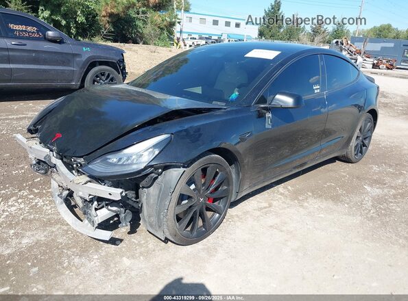 5YJ3E1EC5LF641674 2020 TESLA MODEL 3 Black Առջևի ձախ երեք քառորդ տեսարան