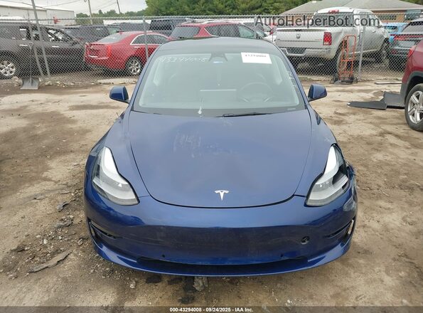 5YJ3E1EC7NF307648 2022 TESLA MODEL 3 Blue Вид щитка приладів