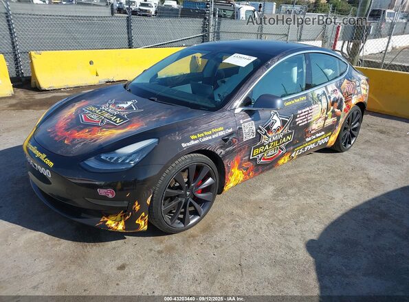 5YJ3E1EC8LF791925 2020 TESLA MODEL 3 Black Przód lewy